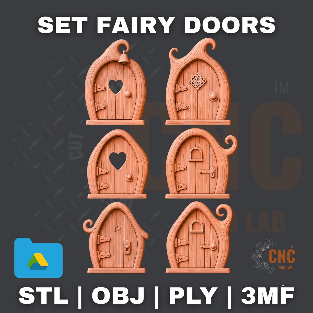 STL File for CNC Router 3D Printer Laser Personalized Fairy Doors ...