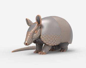 STL File Armadillo 3D Printable Model with STL and 3MF Instant Download for Makers