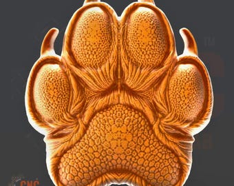 Realistyczny plik STL z łapą psa do drukarki 3D CNC, grawer laserowy - Love Pet Digital File Printable Animal Model Memorial Sculpture Plaque