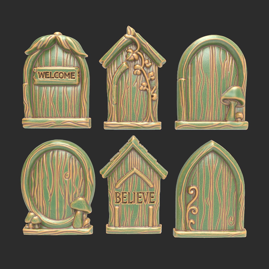 Fairy Door Set – Whimsical 3D Printable STL Files for CNC Router 3D ...