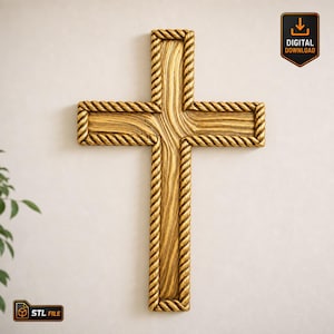 Cross Relief STL File For CNC Router 3D Printer Laser Custom Design Available