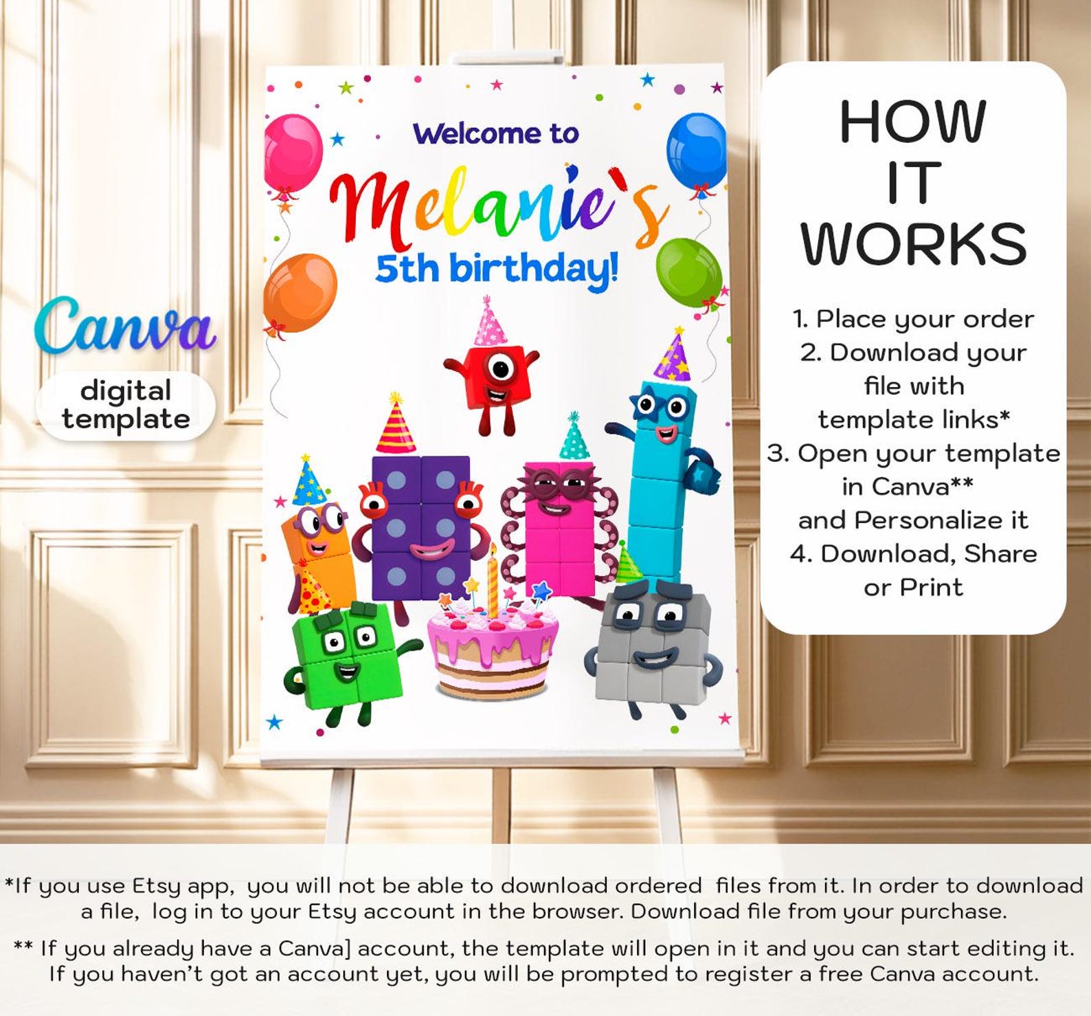 Numberblocks Welcome In, Learn Numbers First Second Welcome Sign ...