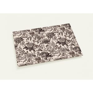 Tarjetas de notas con diseño floral vintage en color negro: paquete de 10 con sobres, juego de papelería A6, elegantes tarjetas de agradecimiento, papel para escribir y juego de cartas