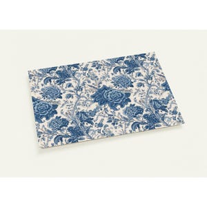 Tarjetas de notas con diseño floral vintage en azul: paquete de 10 con sobres, juego de papelería A6, elegantes tarjetas de agradecimiento, papel para escribir y juego de cartas