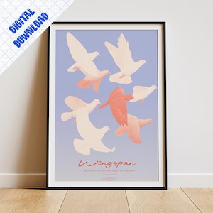 Wingspan Gioco da tavolo Poster Stampa Fan Art Geek Fan Art