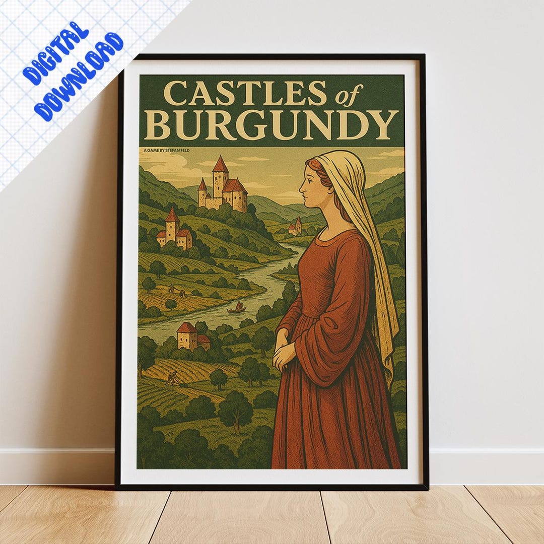 Castles of Burgundy Board Game Poster - Fan Art, Digital Download ...