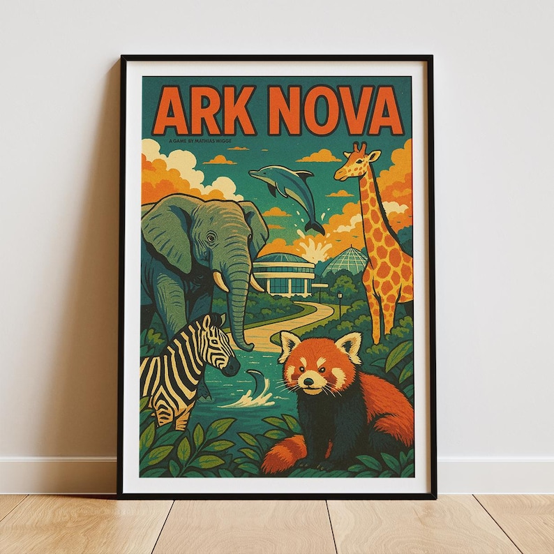 Ark Nova Board Game Poster - Fan Art, Digital Download, Retro Game Art ...