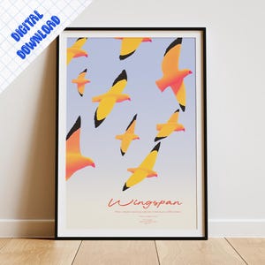 Wingspan Boardgame ispirato Poster Stampa Fan Art