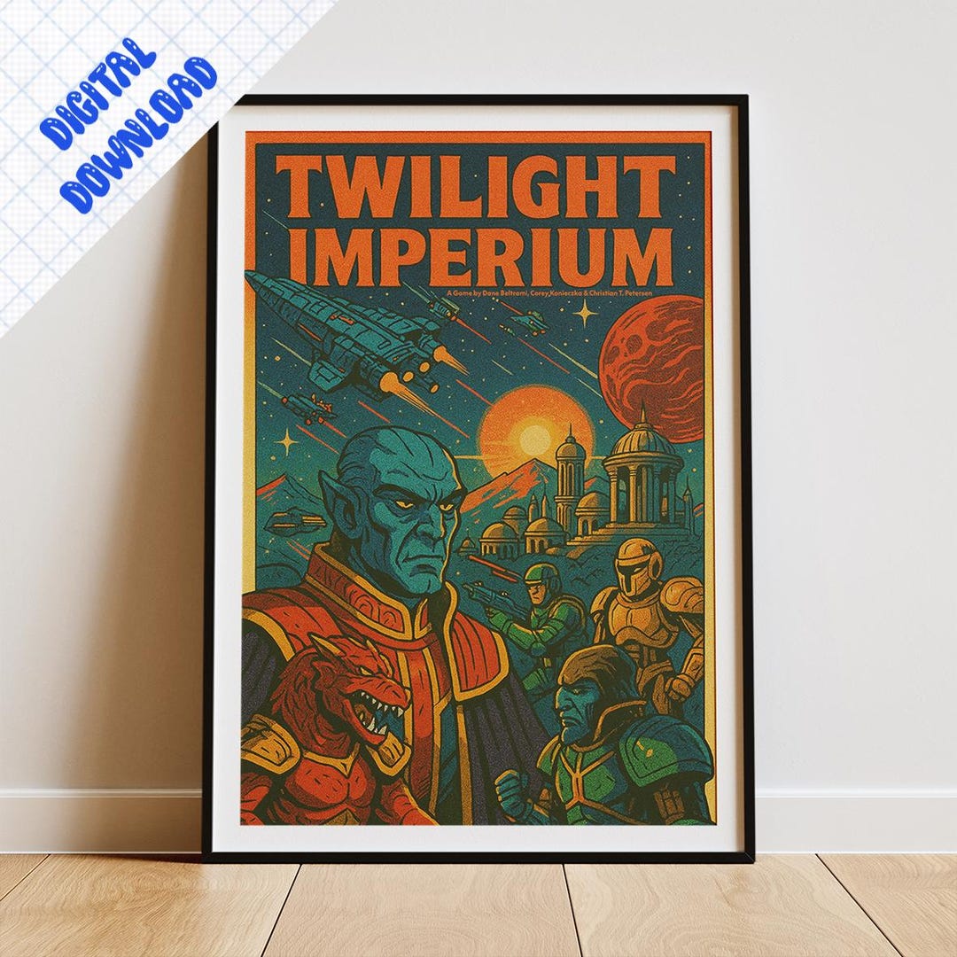 Twilight Imperium Board Game Poster - Fan Art, Digital Download, Retro ...