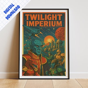Twilight Imperium bordspelposter - fanart, digitale download, retro gamekunst