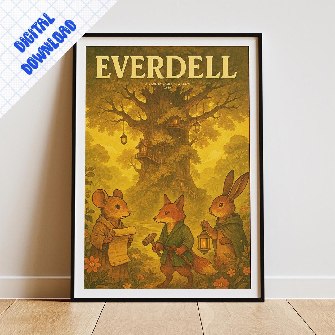 Unofficial Everdell Board Game Poster - Fan Art, Digital Download ...