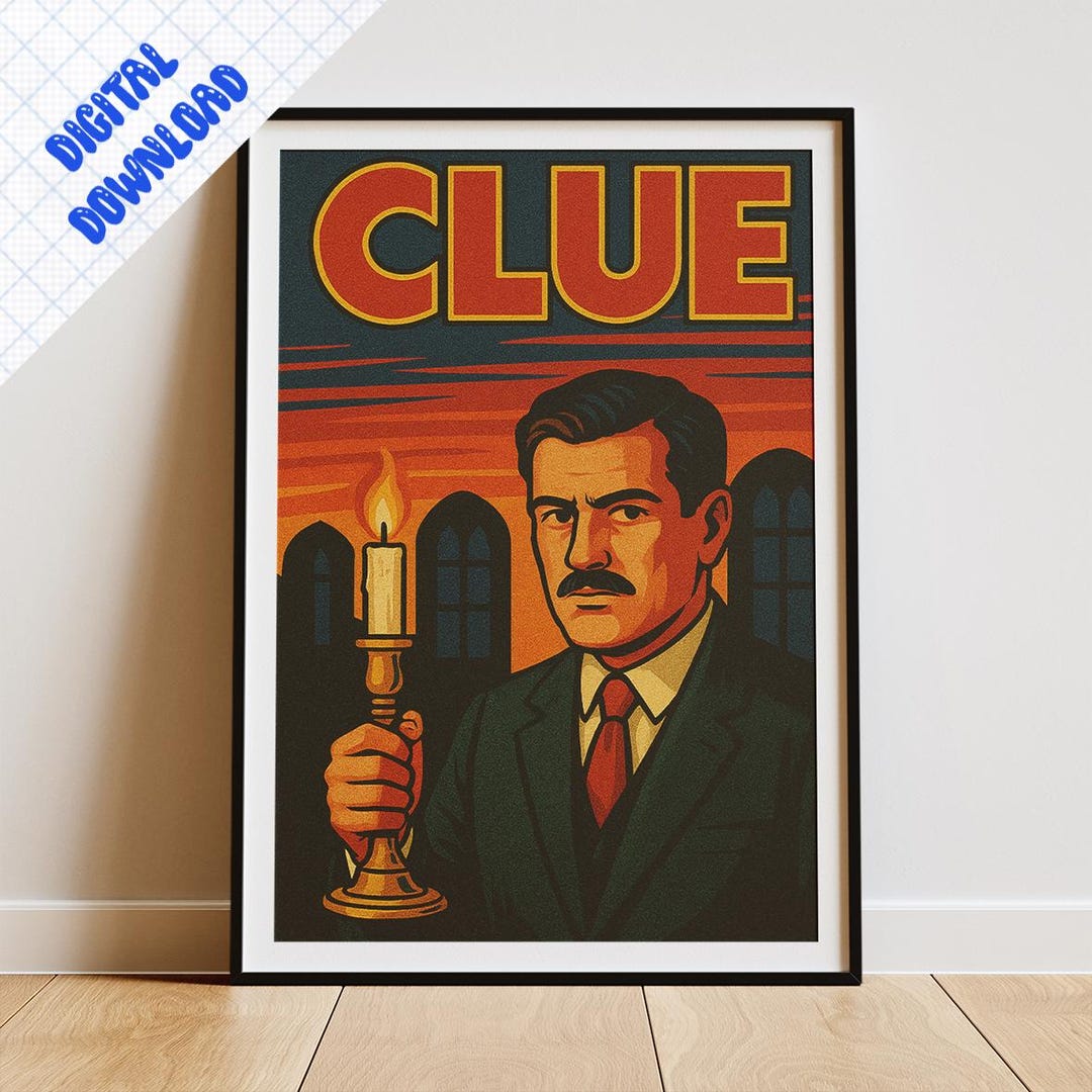 Clue Retro Board Game Poster Fan Art Digital Download Retro Game Clue Retro Board Game Poster Fan Art Digital Download Retro Game