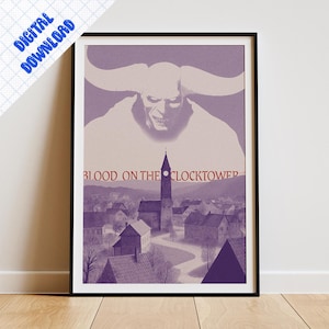 Blood on the Clocktower Boardgame Poster / Digital Download / Printable Wall Art / Fan Art / Geek Present