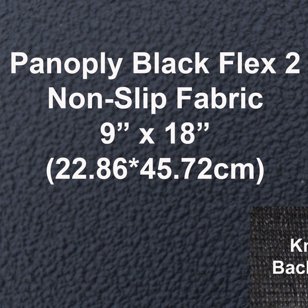 Panoply Flex 2  Anti Grip Non Slip Neoprene Fabric Black with Knitted  Backing 9 by 18 great for Shoe Sole, Slippers, Furniture,