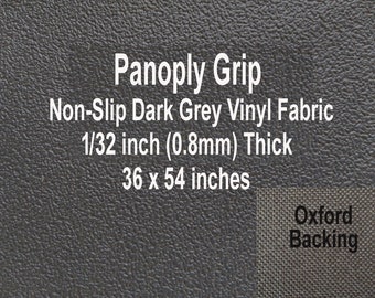 Panoply Grip Anti Slip Non Slip Vinyl Fabric  Grey with Oxford Backing 36 by 54 great for Furniture, Motorcycle Seating , Luggage, Shoe Sole