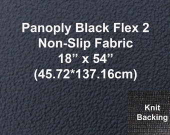Panoply Flex 2  Anti Grip Non Slip Neoprene Fabric Black with Knitted  Backing 18 by 54 great for Shoe Sole, Slippers, Furniture,