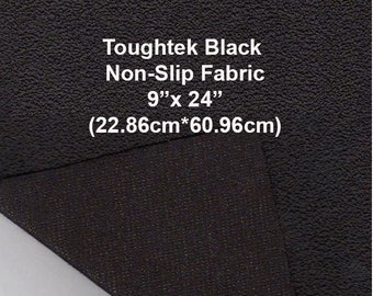 Toughtek Non slip Black Fabric 9 by 24  in., Sole Fabric, Shoe Fabric, Baby Shoe Sole Fabric, Waterproof  Fabric, Non-Skip , Slip Resistant