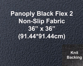 Panoply Flex 2  Anti Grip Non Slip Neoprene Fabric Black with Knitted  Backing 36 by 36 great for Shoe Sole, Slippers, Furniture,