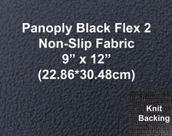Panoply Flex 2  Anti Grip Non Slip Neoprene Fabric Black with Knitted  Backing 9 by 12 great for Shoe Sole, Slippers, Furniture,