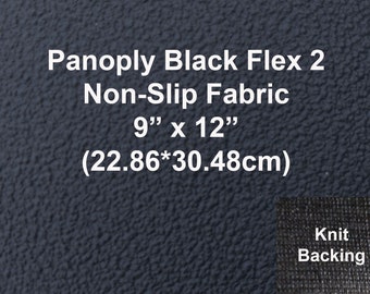 Panoply Flex 2  Anti Grip Non Slip Neoprene Fabric Black with Knitted  Backing 9 by 12 great for Shoe Sole, Slippers, Furniture,