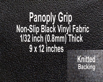 Panoply Grip Anti Slip Anti Slip Vinyl Stof Zwart met Gebreide Backing 9 bij 12 geweldig voor meubels, motorfiets zitplaatsen, bagage, schoenzool