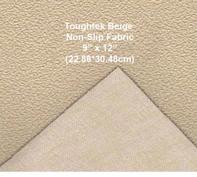 Toughtek Non slip Beige Fabric 9 by 12 in., Sole Fabric, Shoe Fabric, Baby Shoe Sole Fabric, Waterproof Fabric, Non-Skip , Slip Resistant image 1