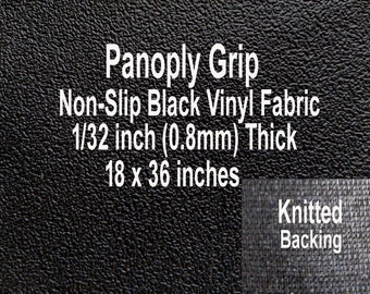 Panoply Grip Anti Slip Non Slip Vinyl Fabric Zwart met gebreide achterkant 18 bij 36 geweldig voor meubels, motorfiets zitplaatsen, bagage, schoenzool