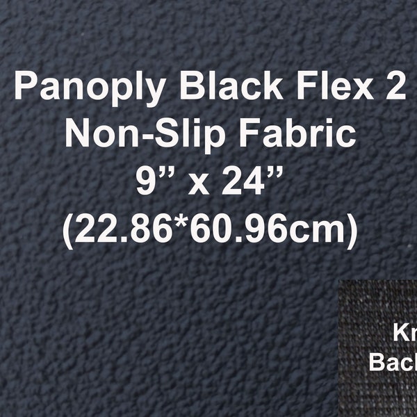 Panoply Flex 2  Anti Grip Non Slip Neoprene Fabric Black with Knitted  Backing 9 by 24 great for Shoe Sole, Slippers, Furniture,