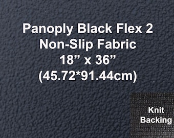 Panoply Flex 2  Anti Grip Non Slip Neoprene Fabric Black with Knitted  Backing 18 by 36 great for Shoe Sole, Slippers, Furniture,