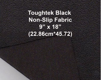 Toughtek Non slip Black Fabric 9 by 18  in., Sole Fabric, Shoe Fabric, Baby Shoe Sole Fabric, Waterproof  Fabric, Non-Skip , Slip Resistant