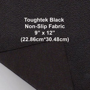 Toughtek Non slip Black Fabric 9 by 12  in., Sole Fabric, Shoe Fabric, Baby Shoe Sole Fabric, Waterproof  Fabric, Non-Skip , Slip Resistant