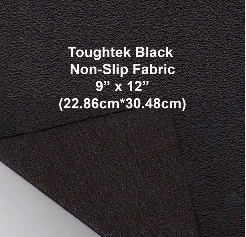 Toughtek Non slip Black Fabric 9 by 12 in., Sole Fabric, Shoe Fabric, Baby Shoe Sole Fabric, Waterproof Fabric, Non-Skip , Slip Resistant image 1