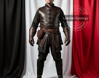 Handmade Medieval Genuine Leather Armor Vest | Custom Renaissance Outfit | LARP & Cosplay Body Armor | Tailored Leather Fantasy Clothing