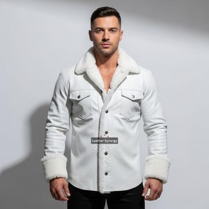 レッドクロップドレザーバイカージャケット | 半袖モトシュラッグ