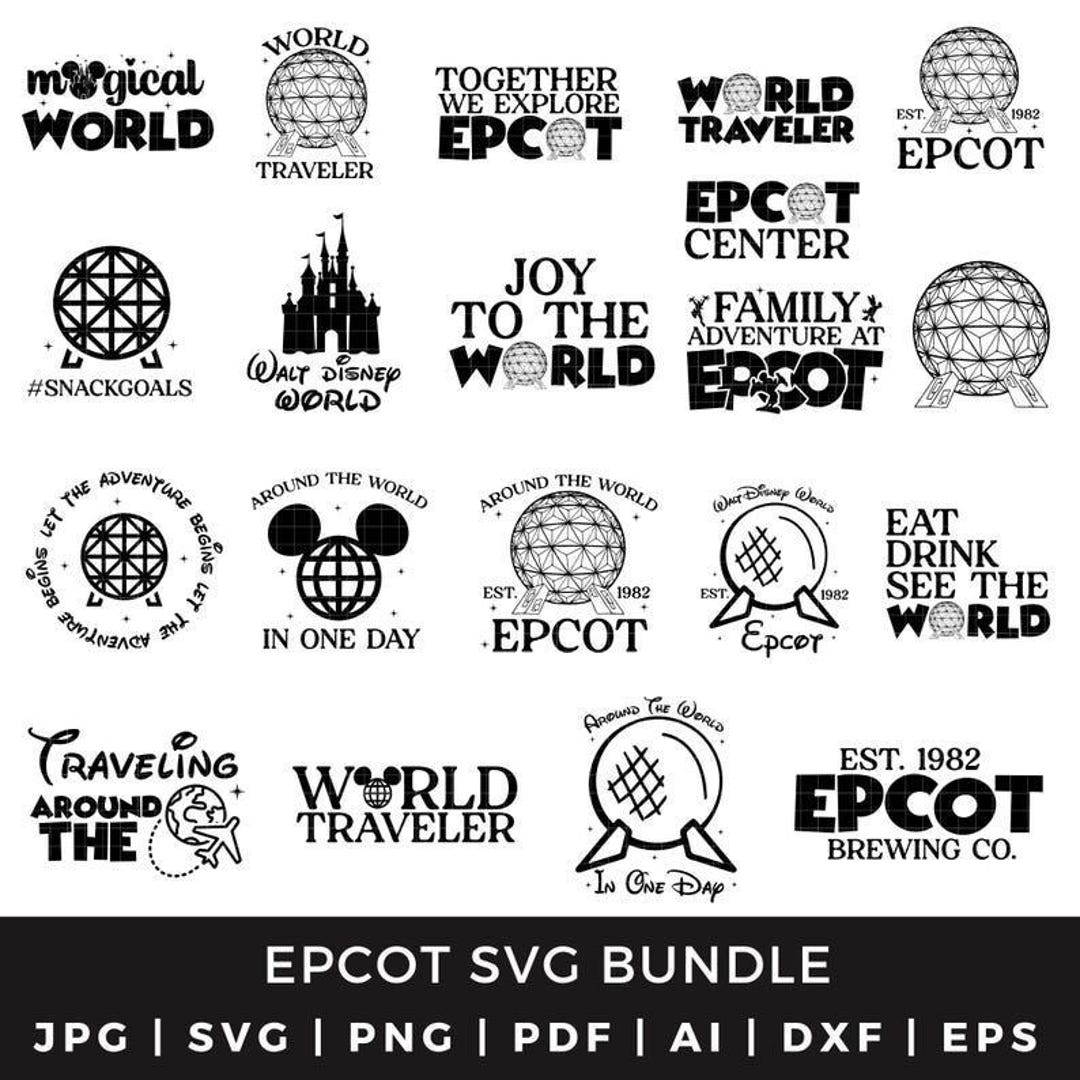 Epcot World Traveler SVG Bundle (digital Files) - Etsy
