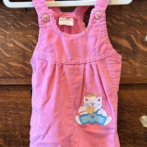 Vintage Pink Corduroy Health-tex Overalls