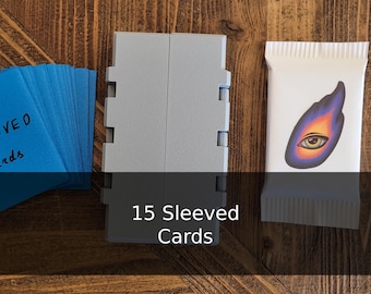 XL Booster Pack Maker: MTG, Pokemon, Lorcana Kartengröße. 15 Karten mit Schutzhüllen, Würfel Entwurf