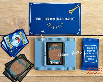 3D gedruckter Sammelkarten Booster Pack Maker: MTG, Pokemon, Lorcana. Papier crimper