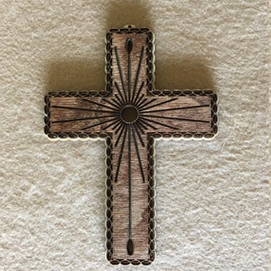Medium Wood Chain Cross