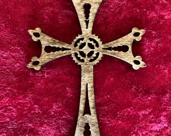 12 Khachkar Armenian Cross Wood Ornament