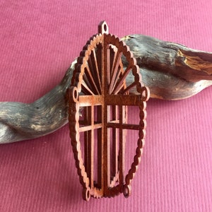 Rosary Cross 3D Wood Ornament