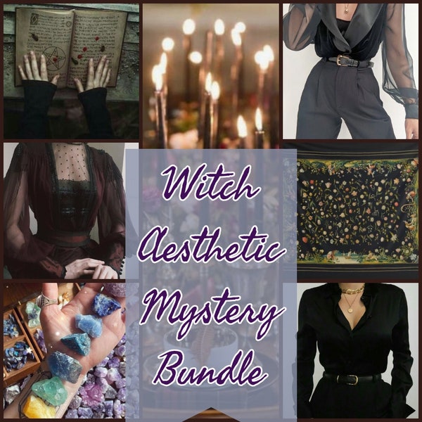 Witch Aesthetic Mystery Clothing and Accessories Bundle