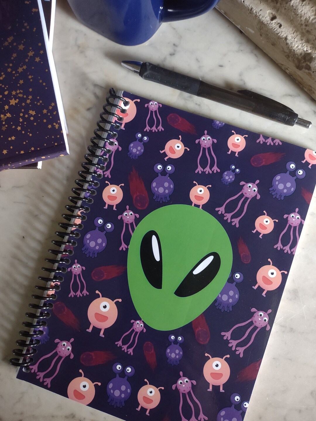 Alien | Outer Space| Creature | Dotted Grid Notebook| A5 - Etsy