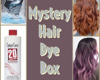 Fun mystery hair dye box featuring bold adventurous colors | selfcare box | beauty box | mystery box