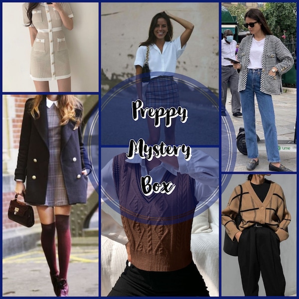 Preppy Aesthetic Mystery Clothing Box | Dress like a rich girl | thrifted or new mystery clothes