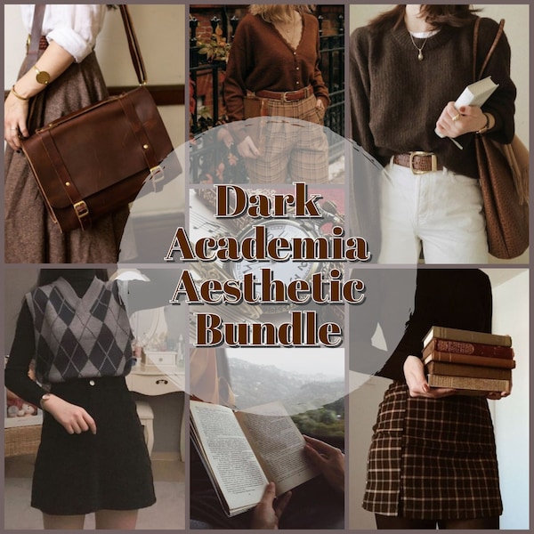 Dark Academia Aesthetic Bundle | Thrift Sustainable Clothing Mystery Box | Clothing, Book, Watch