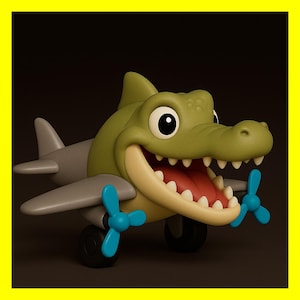 3D Printer Model - Crocodilo Bombardiro - STL File - Popular Meme Italian Brain Rot - 3D Print Meme Figures Desk Decor - Fan Art STL FILE