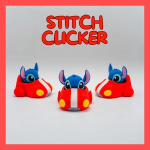Blue Alien Clicker 3D Print Model STL File | Cute Alien in Red Car Keychain Toy | Cartoon-Inspired Collectible for Printing Digital Download