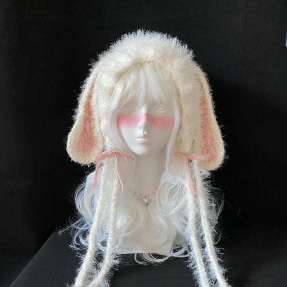 手作りの垂れ耳うさぎの帽子 - 柔らかいぬいぐるみ、調節可能 - Etsy 日本