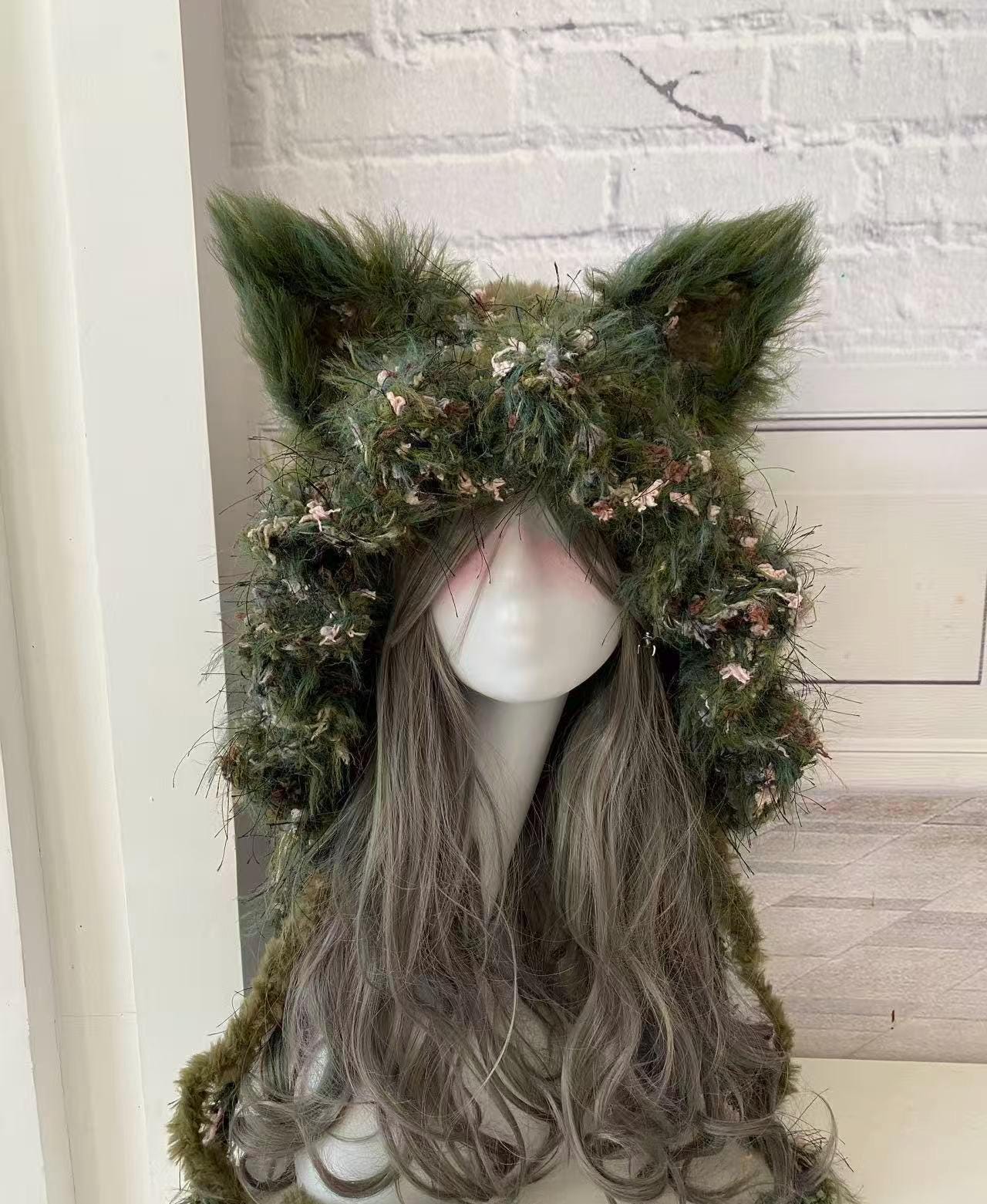Long Fur Woodland Fox Ear Hood – Fairycore Forest Festival